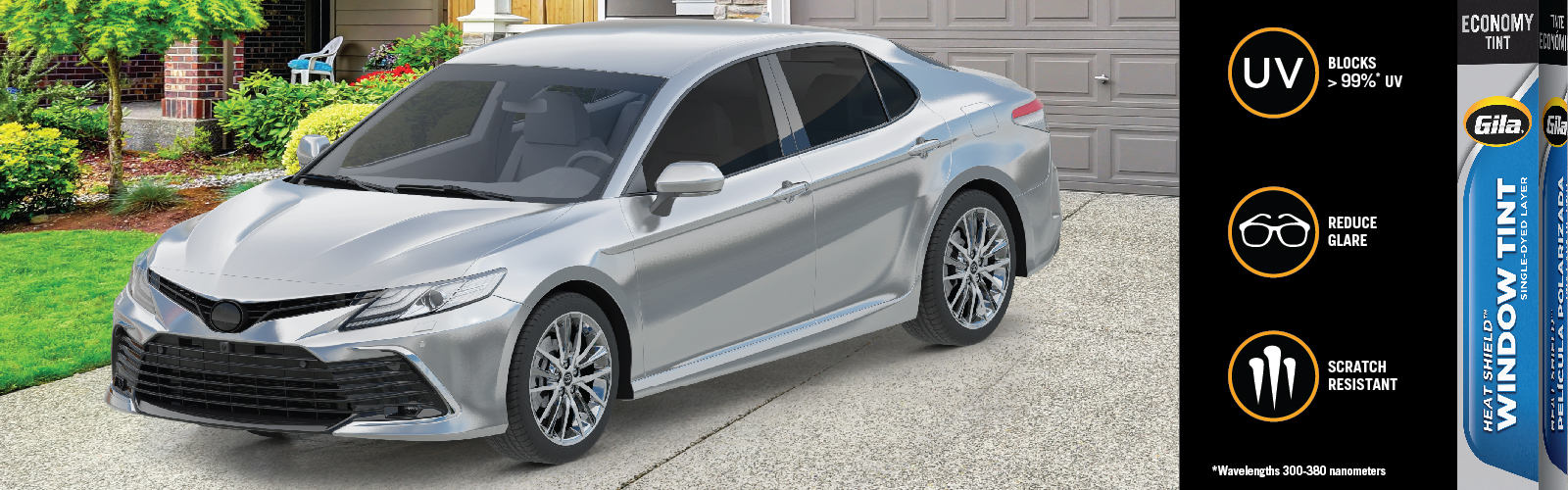 Gila® HEAT SHIELD™ Window Tint on silver sedan 